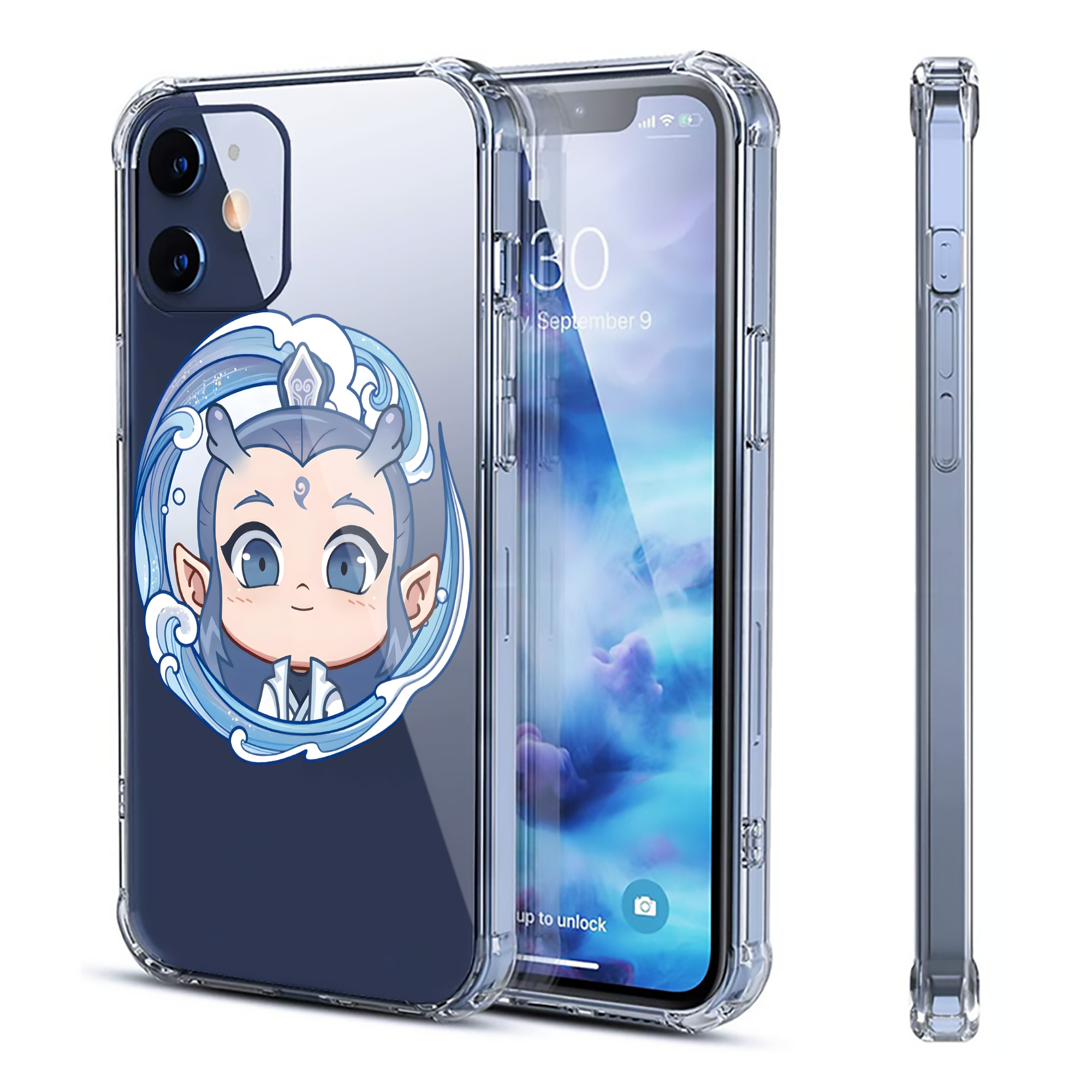 （画像用） Ne Zha 2 ナタ 魔童の大暴れ 【iPhone 12シリーズ対応】透明スマホケース（クリアソフトケース）